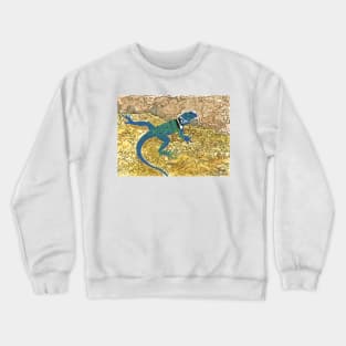 Daily Doodle 6 - Lizard Sunning on a Sizzling Stone Crewneck Sweatshirt